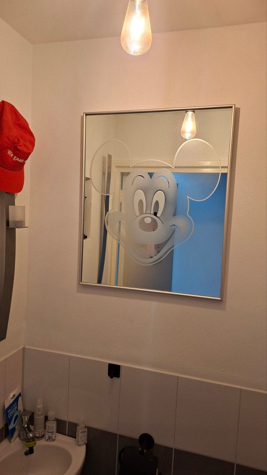 Unieke Mickey Mouse spiegel - Slechts 3 in Nederland!, Ophalen