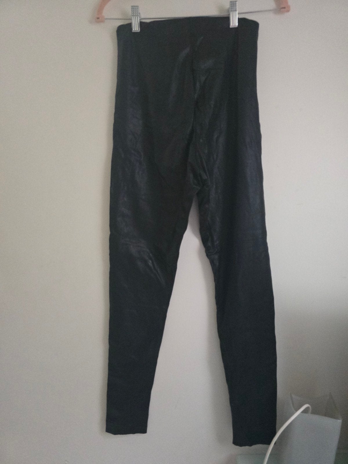 Commando Stretchy Faux Leren Legging Zwart Maat L, Legging, Zwart, Ophalen of Verzenden, Maat 44/46 (L)