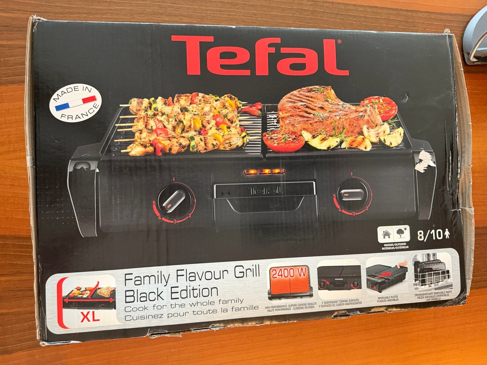 Tefal Family Flavour Grill Black Edition - Zo goed als nieuw, Ophalen of Verzenden, Zo goed als nieuw