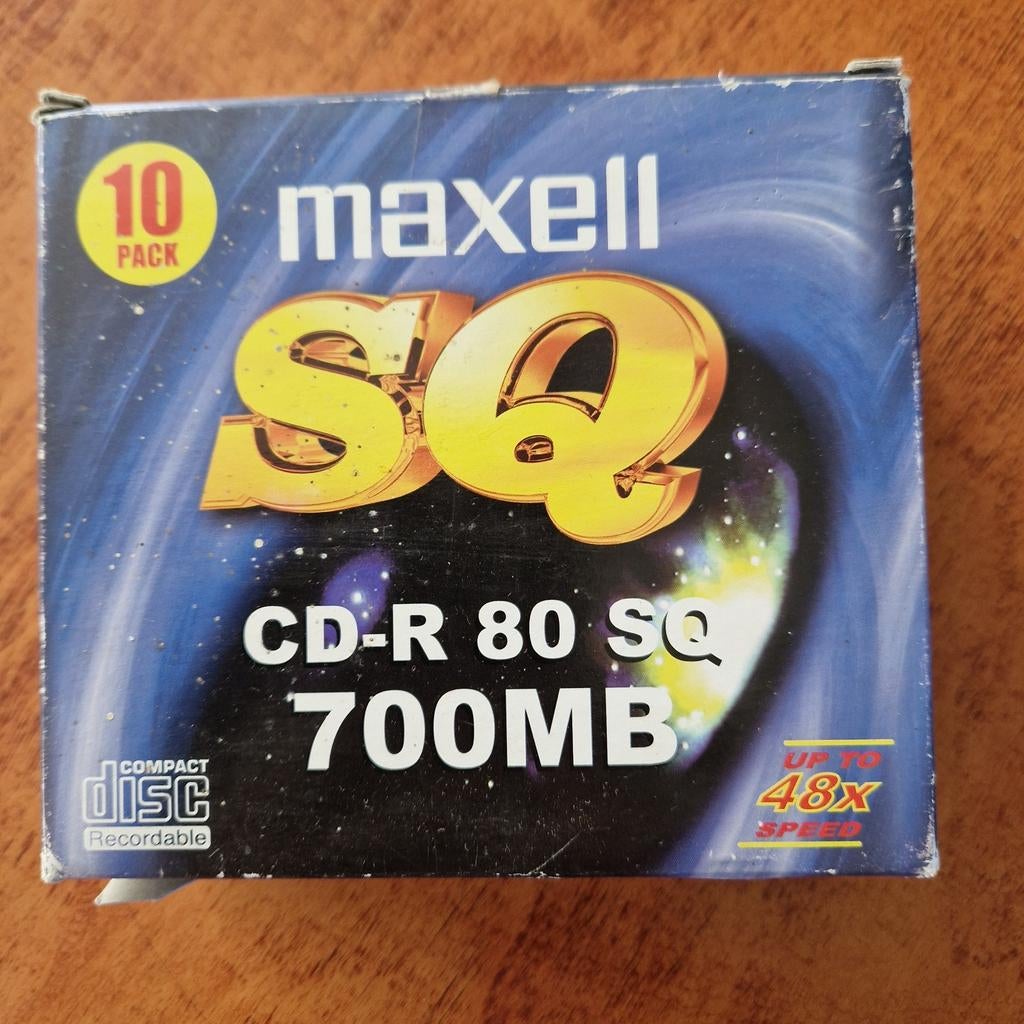 Maxell SQ CD-R 80 700MB - 10 stuks (Nieuw), Op spindel, Cd, Nieuw, Ophalen of Verzenden