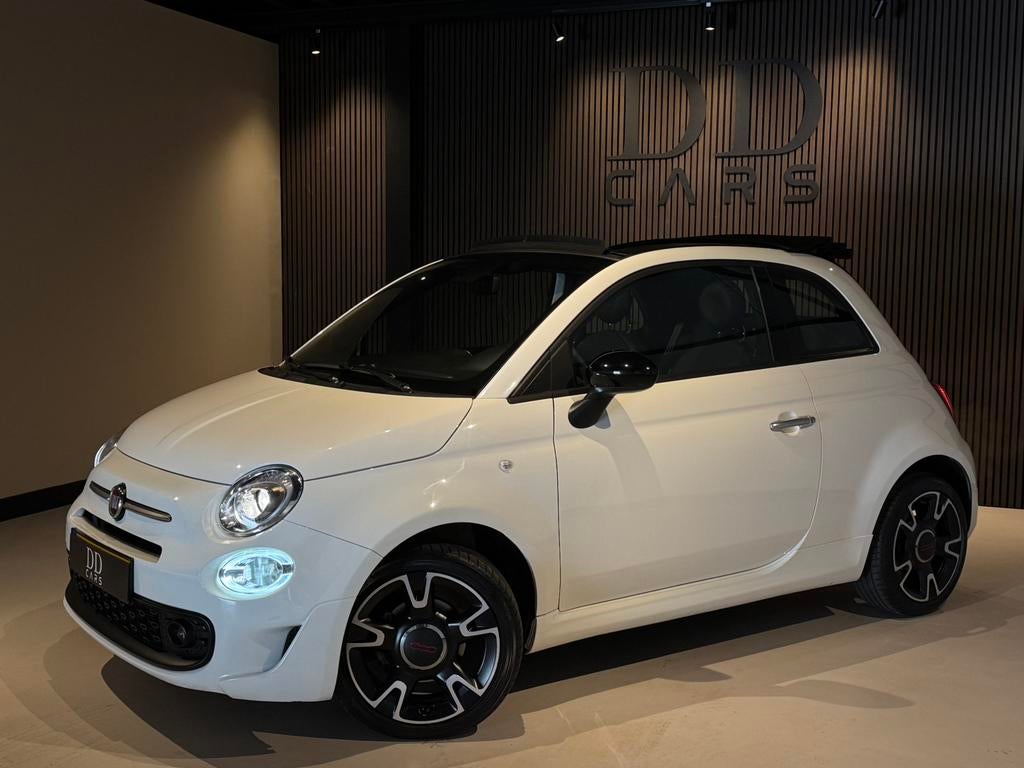 Fiat 500 C 1.0 70pk Hybrid | Google | Carplay | PDC | Cruise, Voorwielaandrijving, Stof, 40 €/maand, Zwart