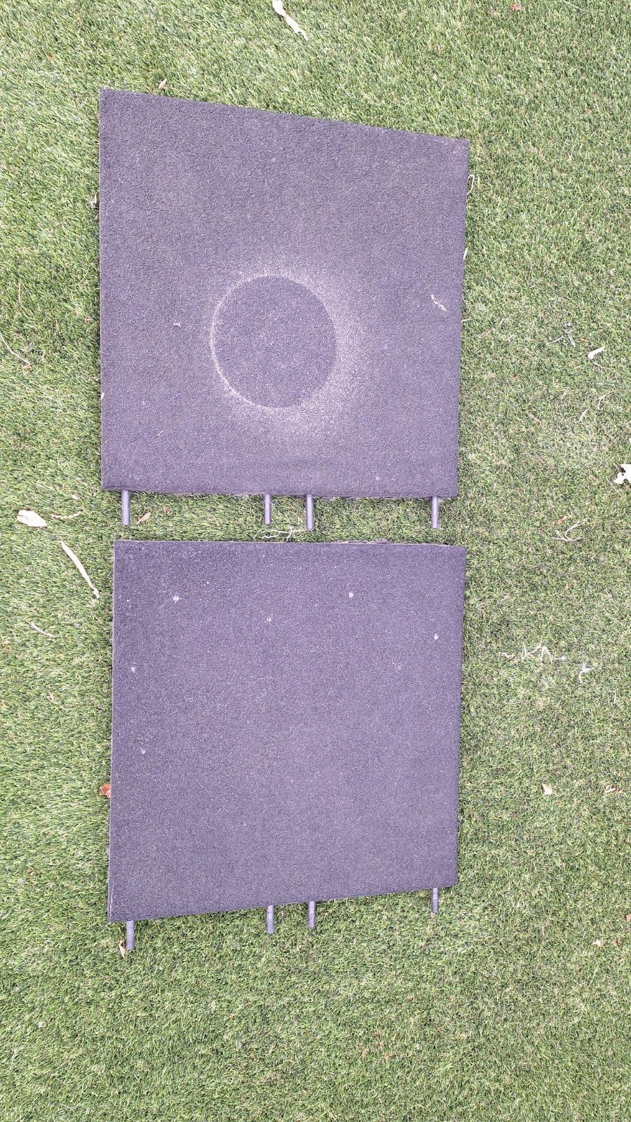 Zwarte rubbertegels 50x50x4 cm - ruim 30m2, Ophalen, Gebruikt, Rubber, 10 m² of meer