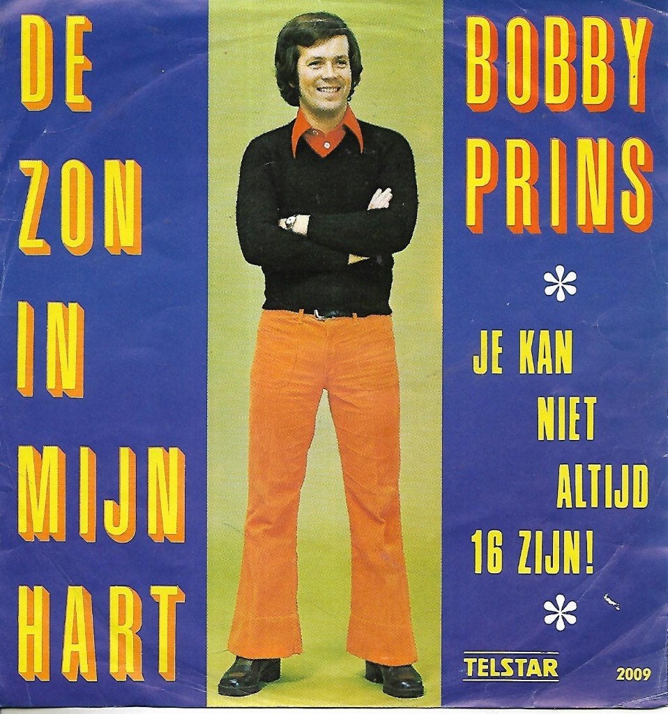 Bobby Prins - De zon in mijn hart (Telstar), Cd's en Dvd's, Ophalen of Verzenden, Gebruikt, 7 inch, Nederlandstalig