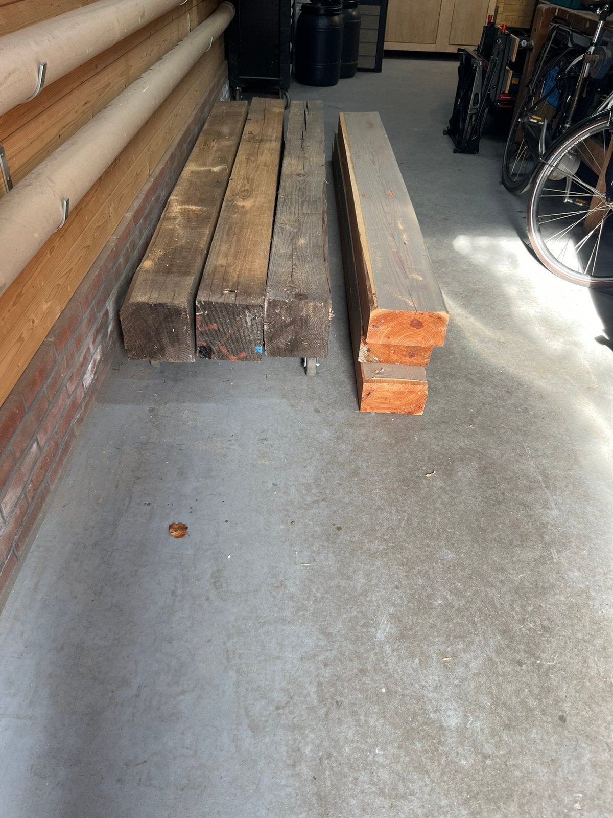 Tekoop, Tuin en Terras, Palen, Balken en Planken, Ophalen, Zo goed als nieuw, 250 cm of meer, Balken