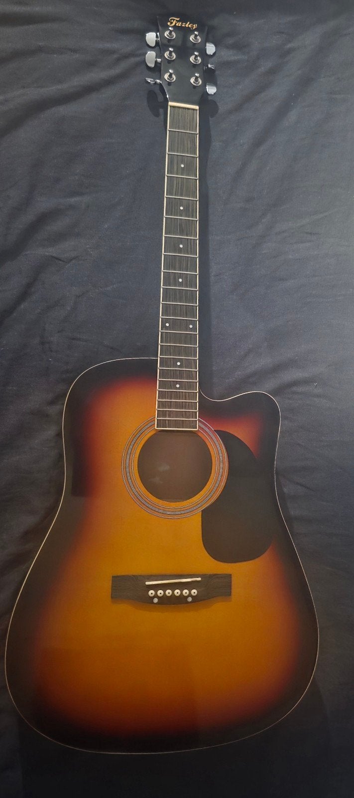 Fazley Western gitaar - Zwart/Sunburst, Ophalen, Gebruikt, Western- of Steelstringgitaar