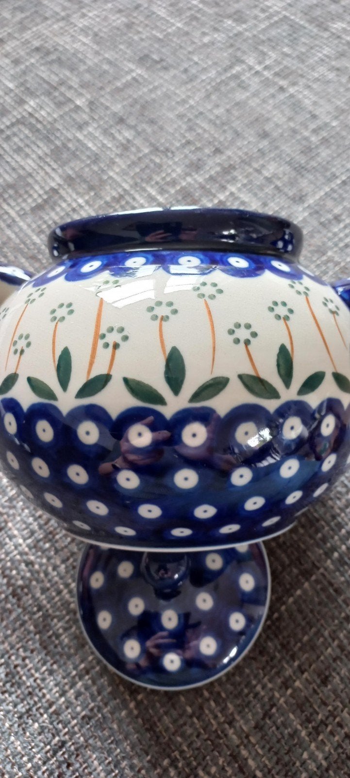 BUNZLAU CASTLE THEEPOT POLEN 1 1/4 liter BLOEM MET BLAD, Antiek en Kunst, Ophalen of Verzenden
