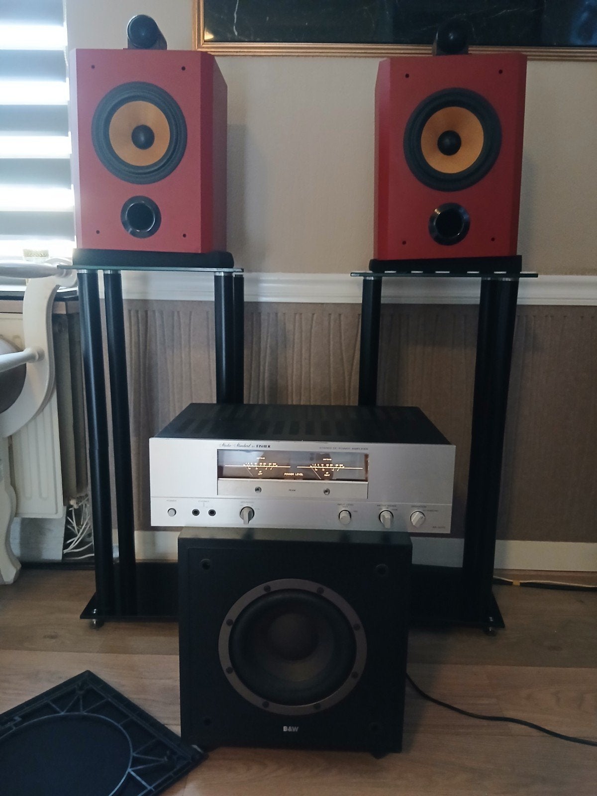 B&W Matrix 805 + B&W ASW 300 + Fisher BA6000 (studio set), Ophalen, Gebruikt, Subwoofer, Bowers & Wilkins (B&W)