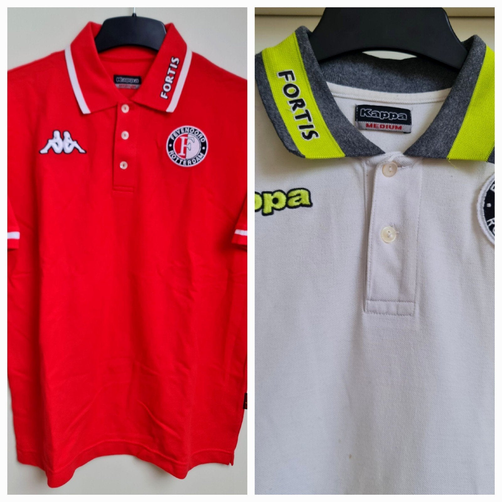Feyenoord poloshirts vintage 2007 2008 merk Kappa maat M, Verzamelen, Ophalen, Feyenoord