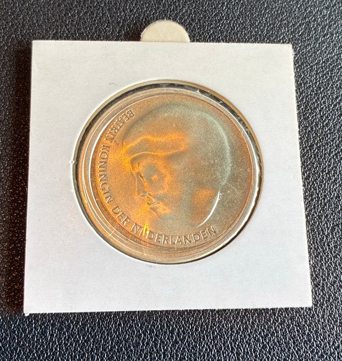 Zilveren 10 Euro Munt Willem-Alexander Máxima Huwelijk 2002, Koningin Beatrix, Zilver, Euro's, Ophalen of Verzenden