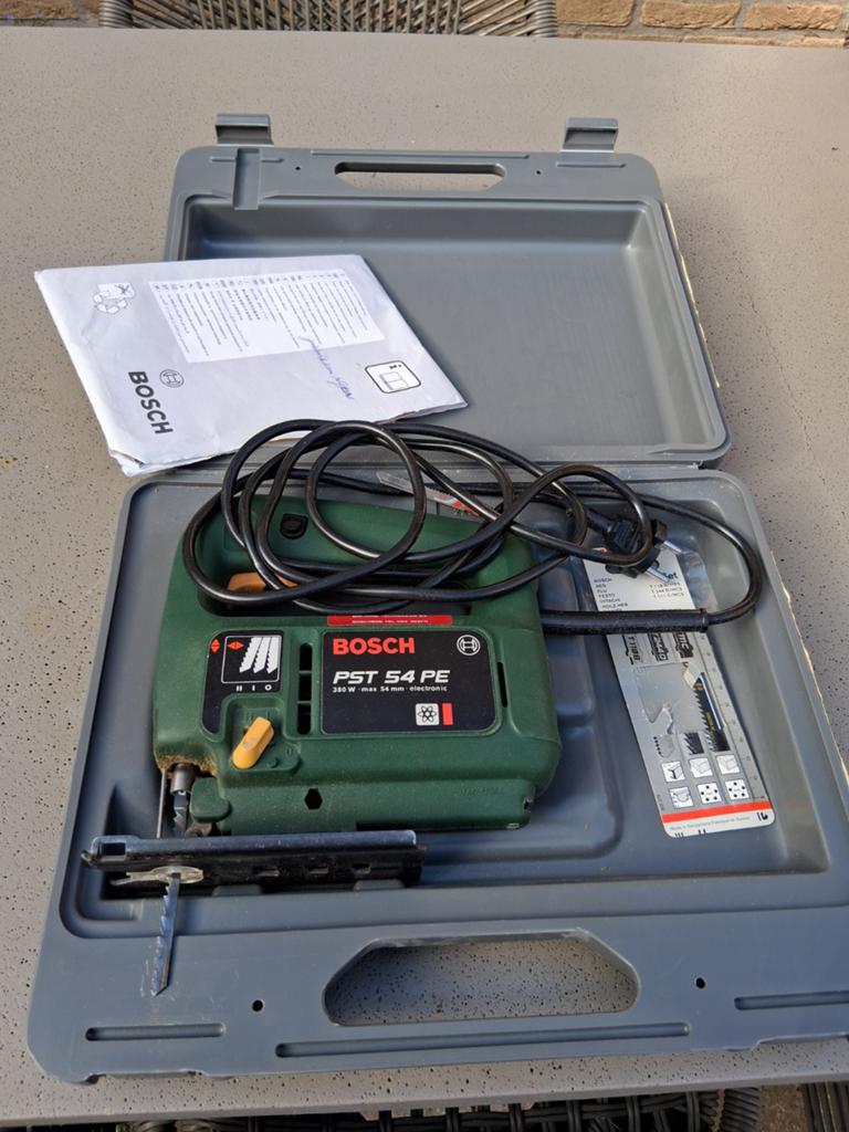 Decoupeerzaag Bosch PST 54 PE met koffer gebruiksaanwijzing, Ophalen, Minder dan 600 watt, Decoupeerzaag, 30 tot 70 mm