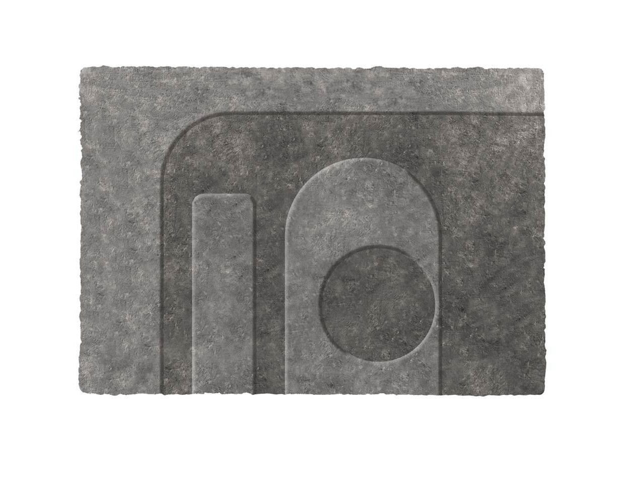 Foto 2 van Minotti Wisp relief Rug Smoke 3x4m new zealand wol NP 15 K