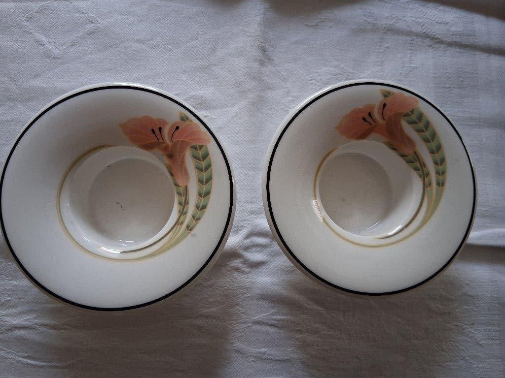 Villeroy & Boch theelichthouders 'IRIS', Huis en Inrichting, Ophalen of Verzenden, Zo goed als nieuw, Overige stijlen, Porselein