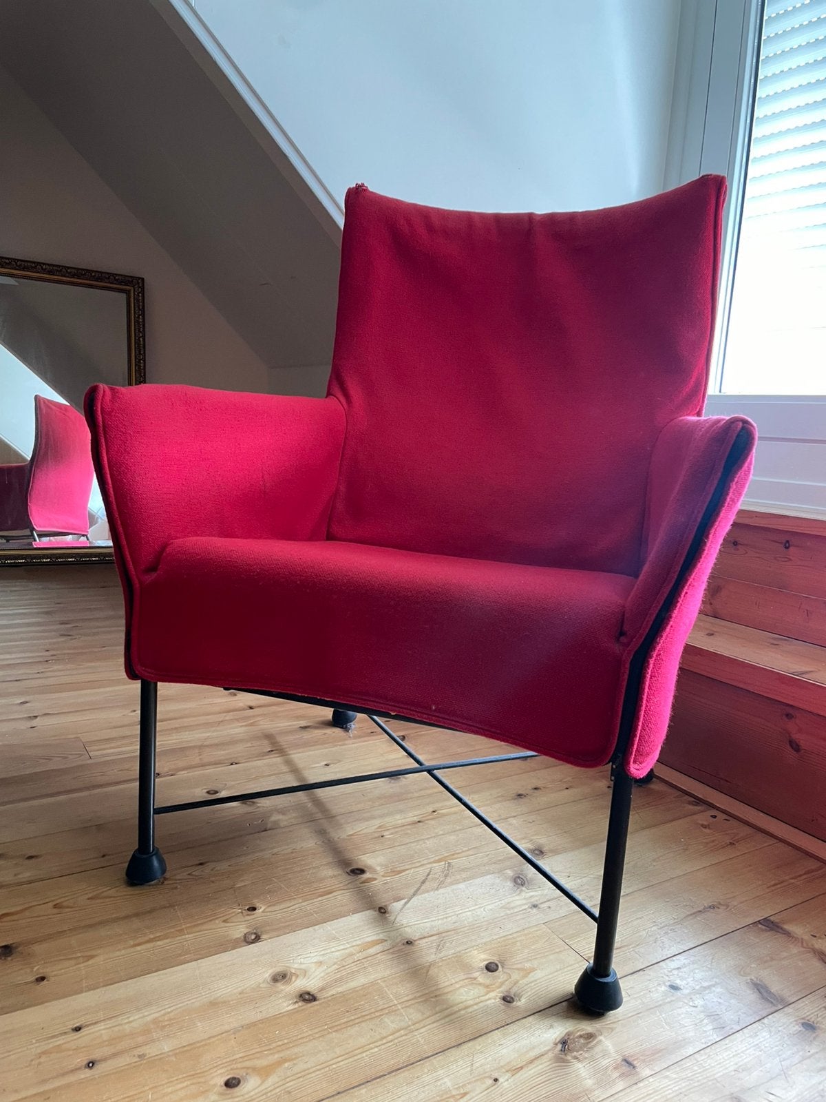 Rode relax fauteuil, Ophalen, Gebruikt, 75 tot 100 cm, 50 tot 75 cm