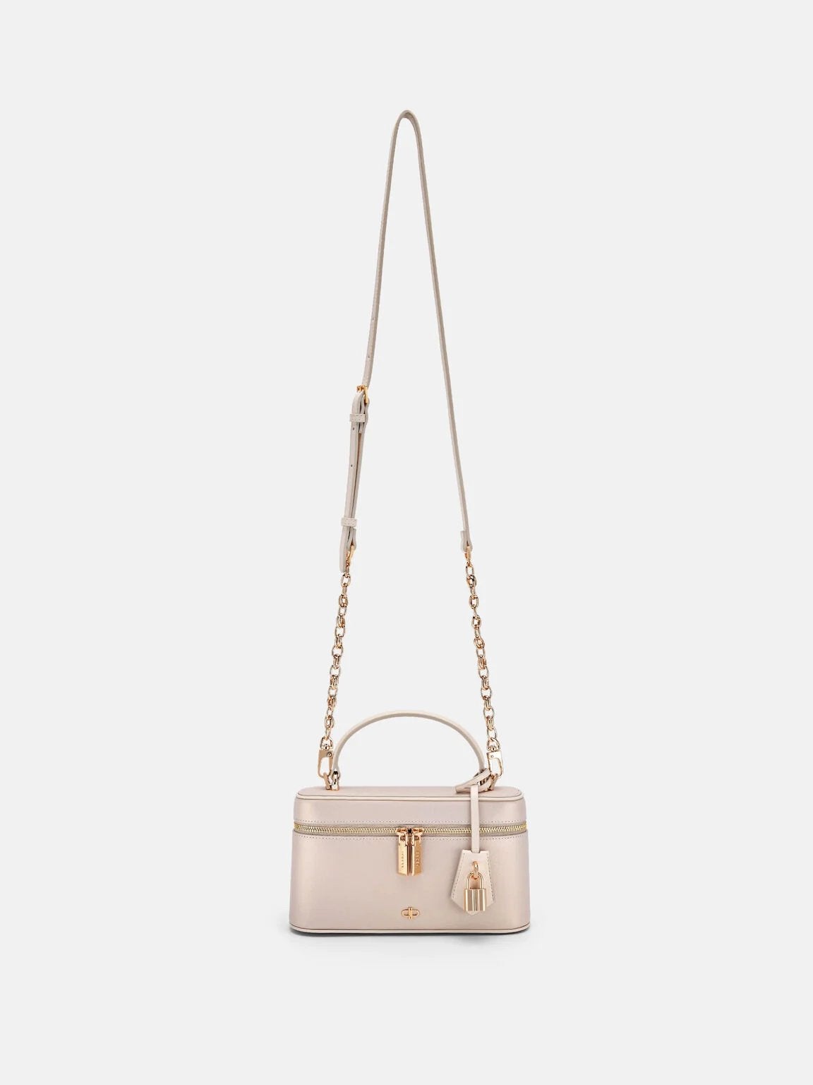 Authentic Pedro vanity Ari Leather Shoulder Bag-crème kleur, Ophalen of Verzenden, Nieuw, Beige, Schoudertasje