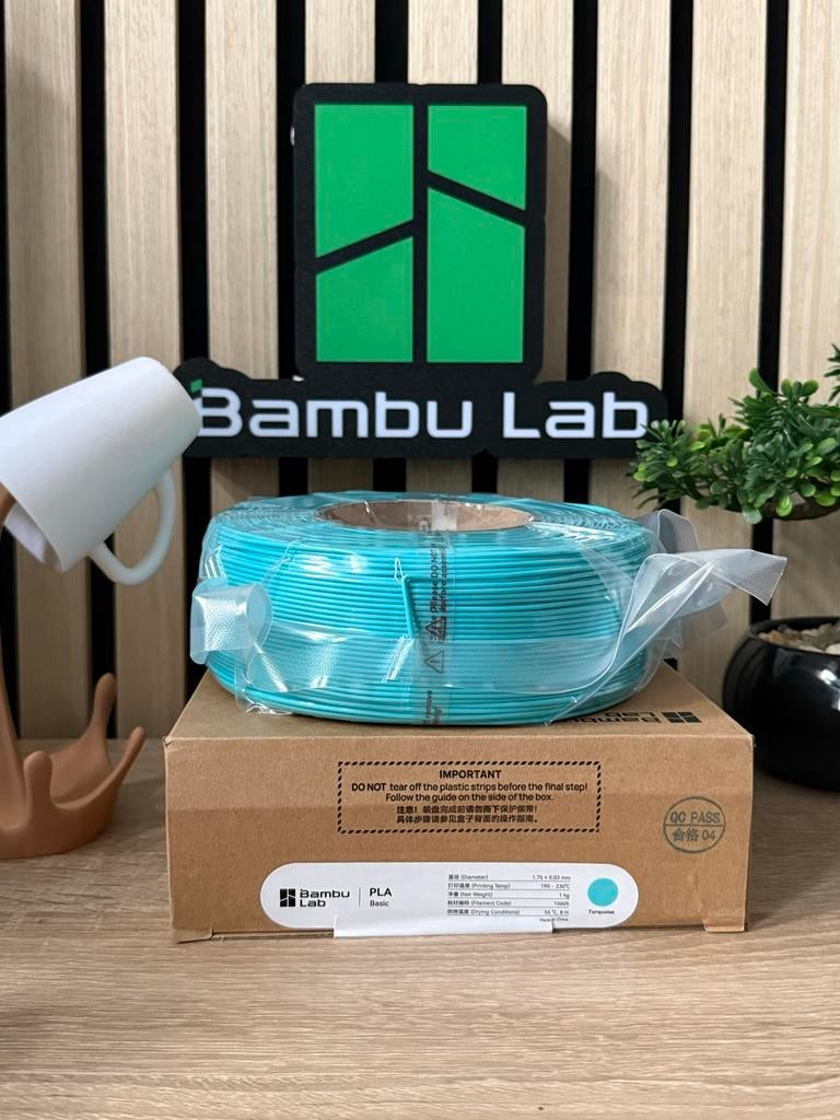 Bambu Lab PLA Basic Filament - Turkoois (1.75mm, 1kg), Computers en Software, 3D-printerbenodigheden, Ophalen of Verzenden, Nieuw