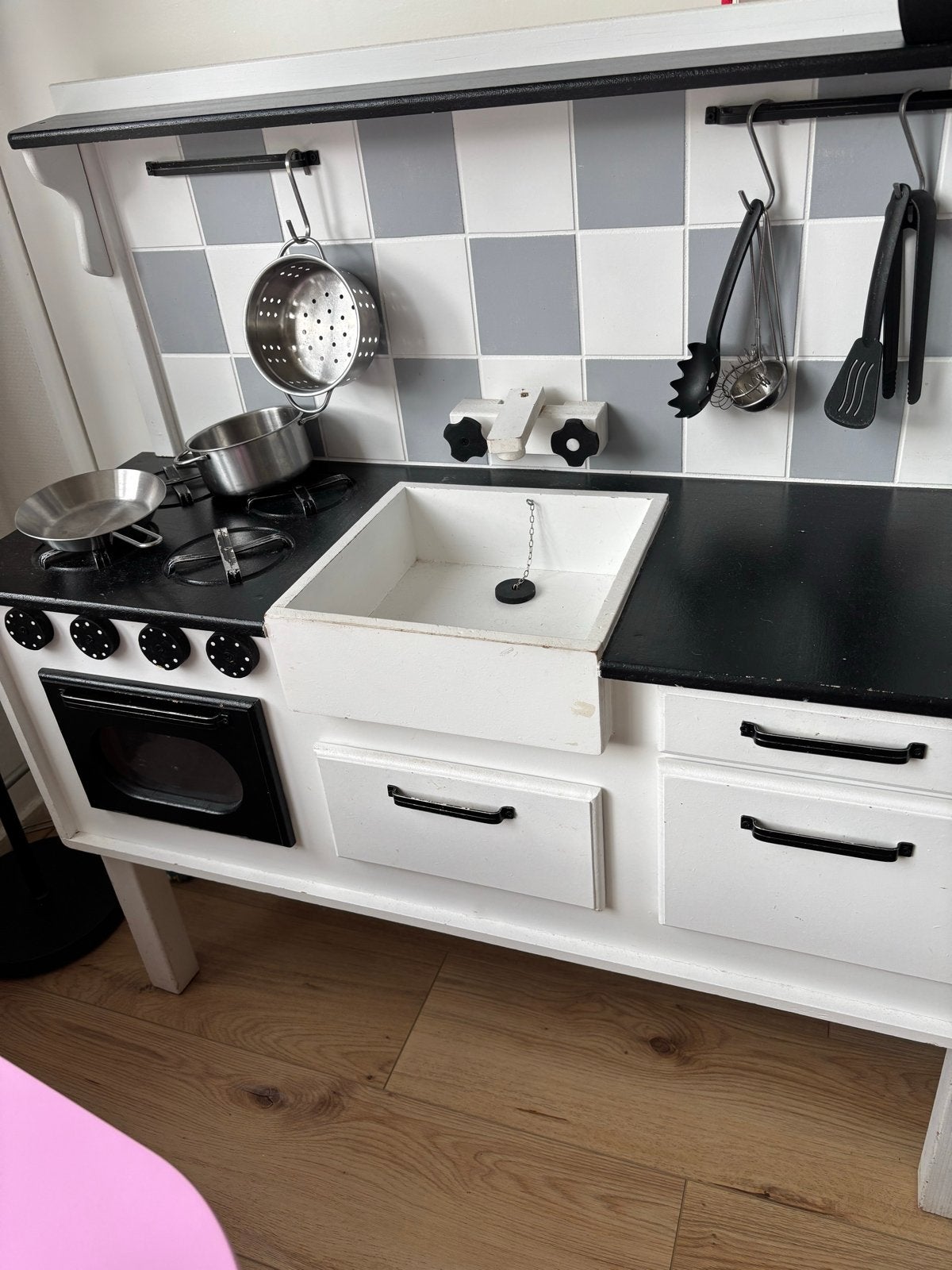 Houten speelkeuken met accessoires, Ophalen, Gebruikt, Hout, Speelkeuken
