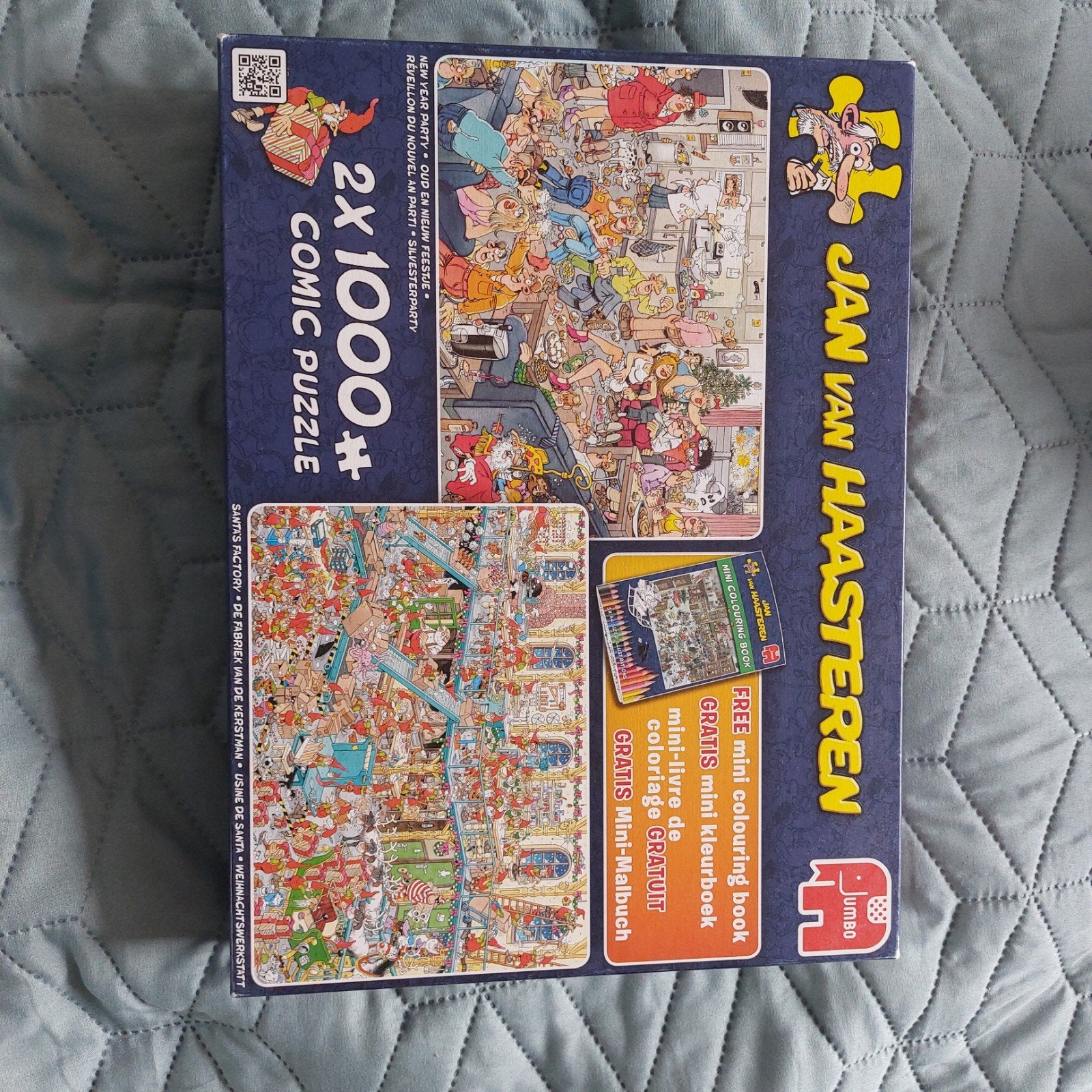 Jan van Haasteren 2x1000 stukjes Comic Puzzel, Hobby en Vrije tijd, Denksport en Puzzels, Ophalen, 500 t/m 1500 stukjes, Zo goed als nieuw