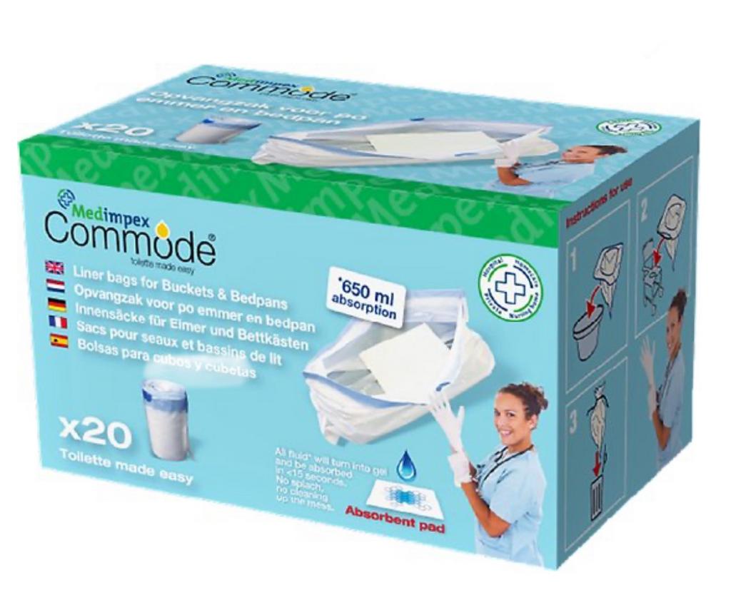 Medimpex Commodeliner 20 Bedpanzakken Nieuw!!, Ophalen, Nieuw