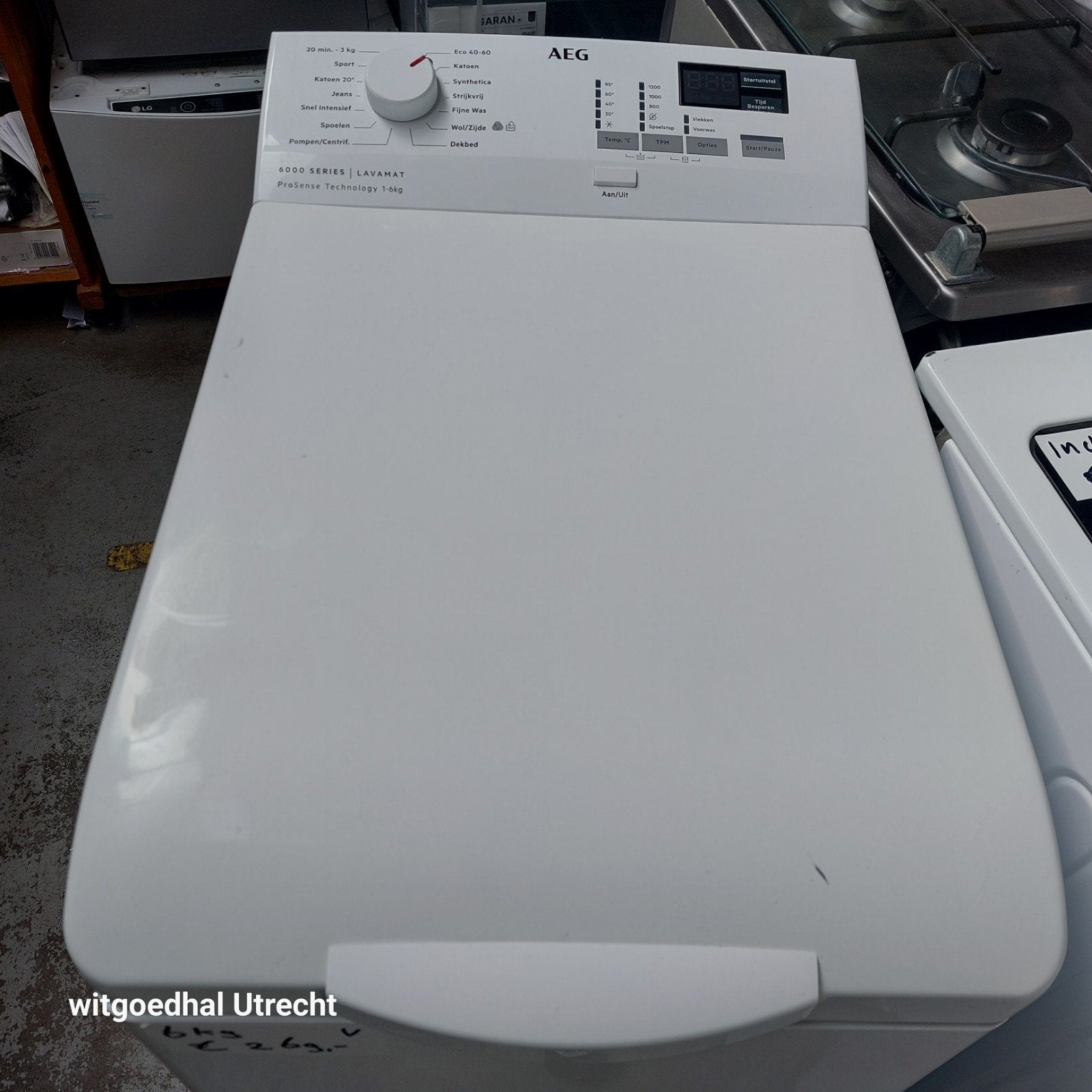 AEG 6000 Serie Bovenlader Wasmachine, Ophalen of Verzenden, Gebruikt