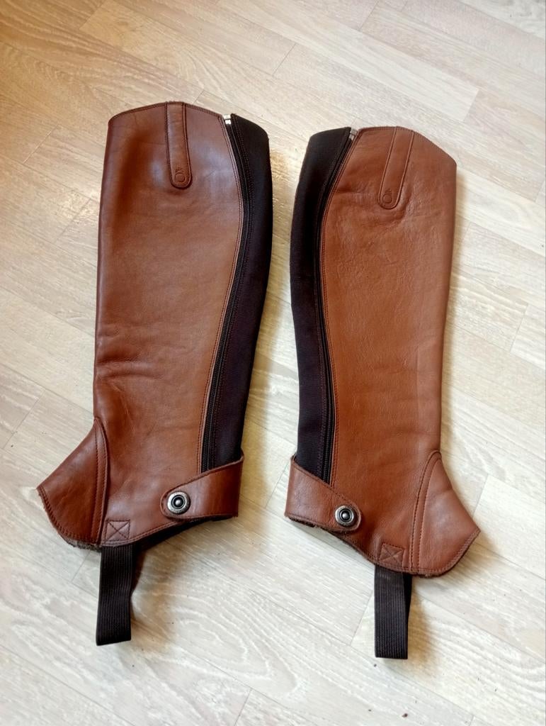 Nette Fouganza bruine leren chaps m39, Ophalen of Verzenden, Gebruikt