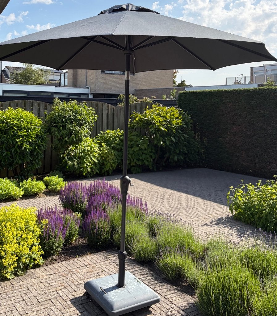 parasol-kantelbaar-met voet, Tuin en Terras, Ophalen, Verstelbaar, Overige typen, 2 tot 3 meter