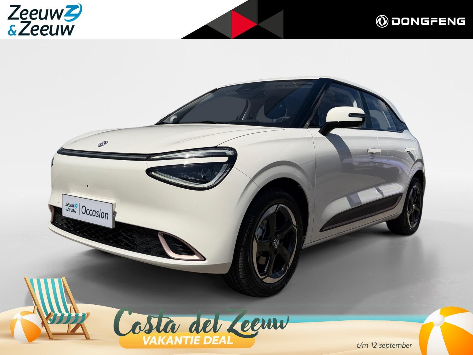 Dongfeng BOX Premium Edition 42 kWh | Zeer compleet | 360 gr, Auto's, Dongfeng, Stof, Gebruikt, 95 pk, Wit