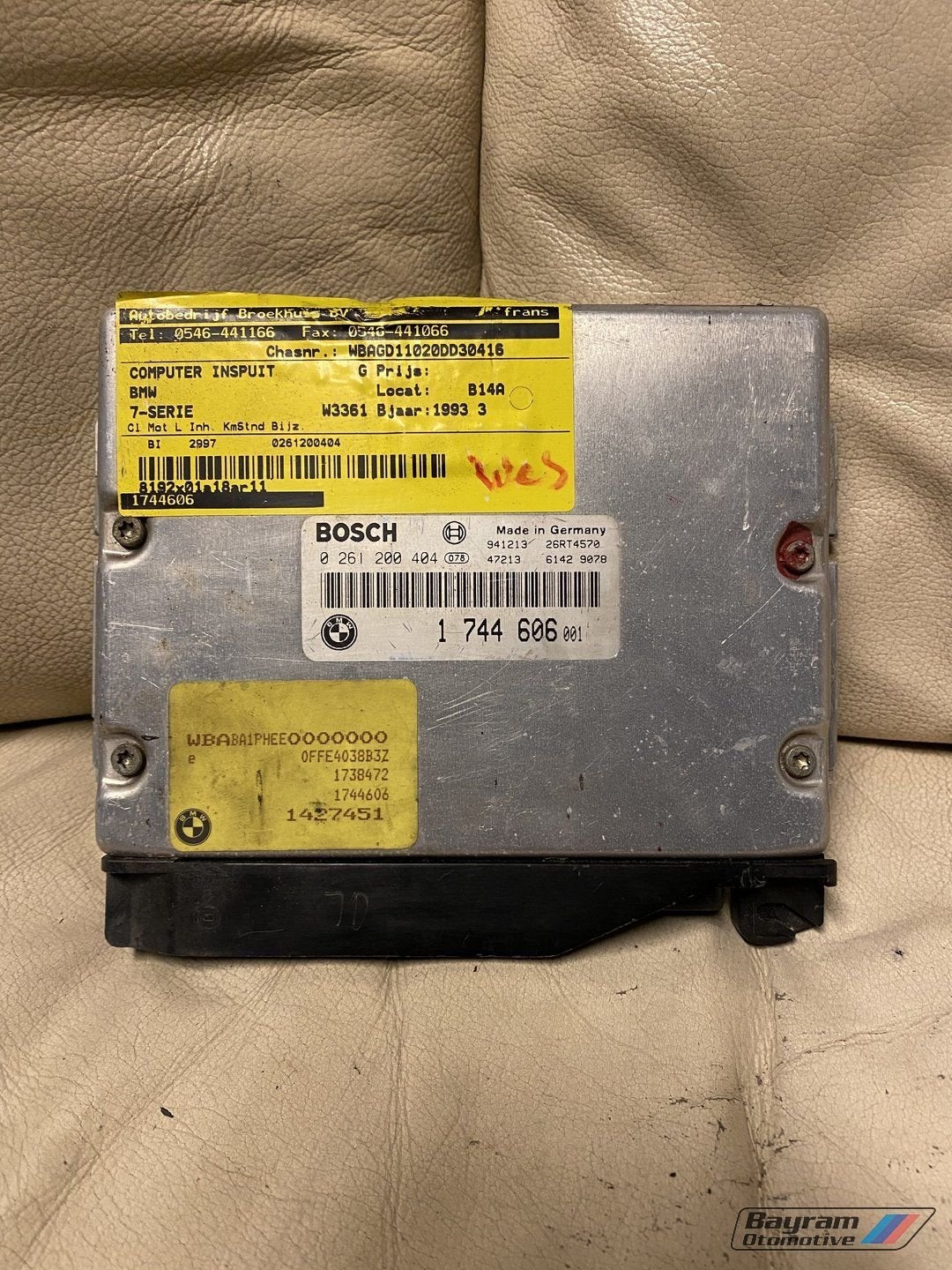 Bmw ecu E38 E31 740i 840i motorcomputer 1744606 0261200404, -, -, -