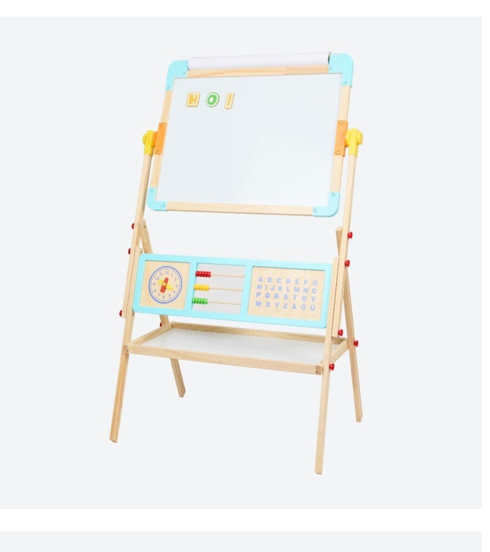 Houten tekenezel met krijtbord en whiteboard voor kinderen, Ophalen, Zo goed als nieuw, Knutselen