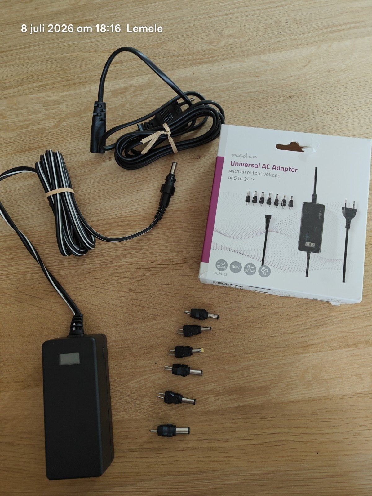 Nedis Universele AC Adapter 5-24V - nieuw, Ophalen of Verzenden, Nieuw