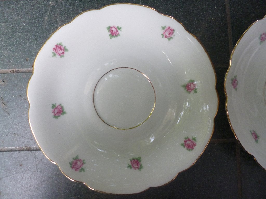 25 schotels JSV Johann Seltmann Bavaria Elly roze roosjes, Ophalen of Verzenden