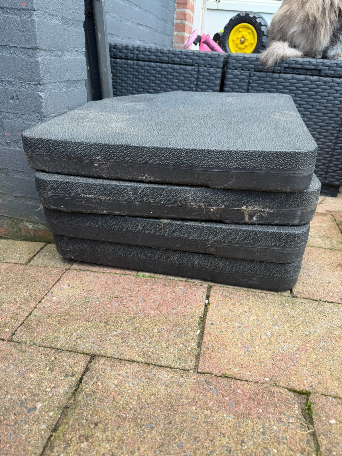 Parasoltegels en voet, Tuin en Terras, Parasols, Ophalen, Zo goed als nieuw