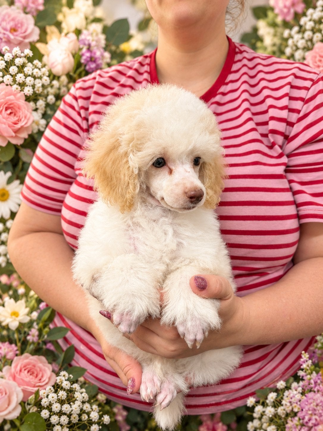 abrikoos/witte en bruin/witte harlekijn dwergpoedel pups, Dieren en Toebehoren, Poedel, CDV (hondenziekte), 8 tot 15 weken, Meerdere