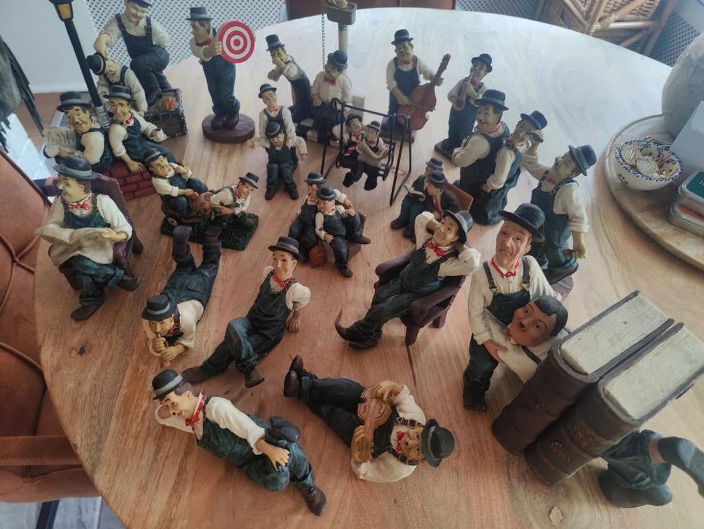 Volledige verzameling Laurel & Hardy beeldjes, Ophalen of Verzenden, Zo goed als nieuw