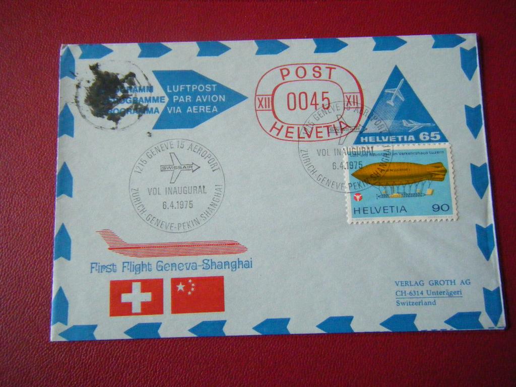 B38 - Zwitserland - Luchtpost - Envelop - 20, Postzegels en Munten, Brieven en Enveloppen | Buitenland, Ophalen of Verzenden, Envelop