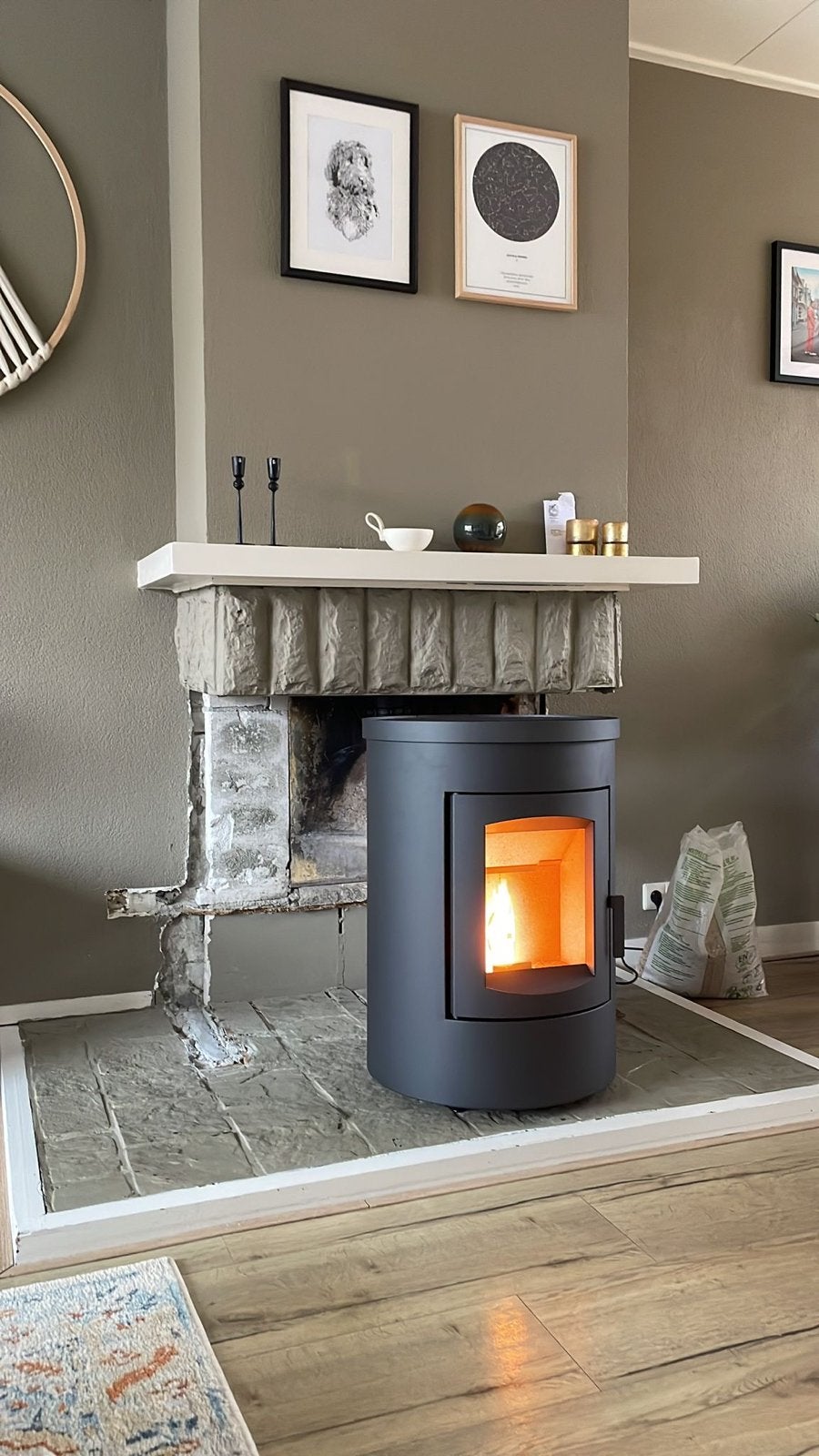 Duroflame Abel Large pelletkachel 5 kW – direct beschikbaar, Ophalen, Zo goed als nieuw, Vrijstaande haard, Overige soorten