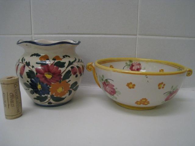 Kom + potje van zelfde set, Italiaans design, Huis en Inrichting, Keuken | Servies, Ophalen of Verzenden, Aardewerk, Wedgwood