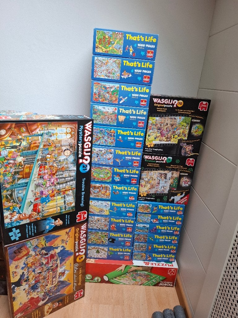Puzzels wasgij en thats life, Hobby en Vrije tijd, Denksport en Puzzels, Ophalen of Verzenden, 500 t/m 1500 stukjes, Zo goed als nieuw