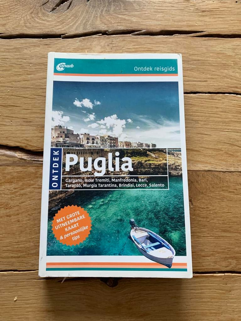 ANWB Ontdek reisgids Puglia met kaart en tips, Boeken, Europa, Ophalen of Verzenden, Zo goed als nieuw, Reisgids of -boek