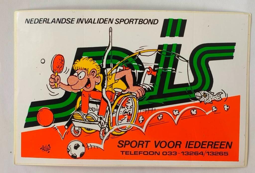 Sticker Nederlandse invaliden sportbond, Ophalen of Verzenden, Zo goed als nieuw, Sport