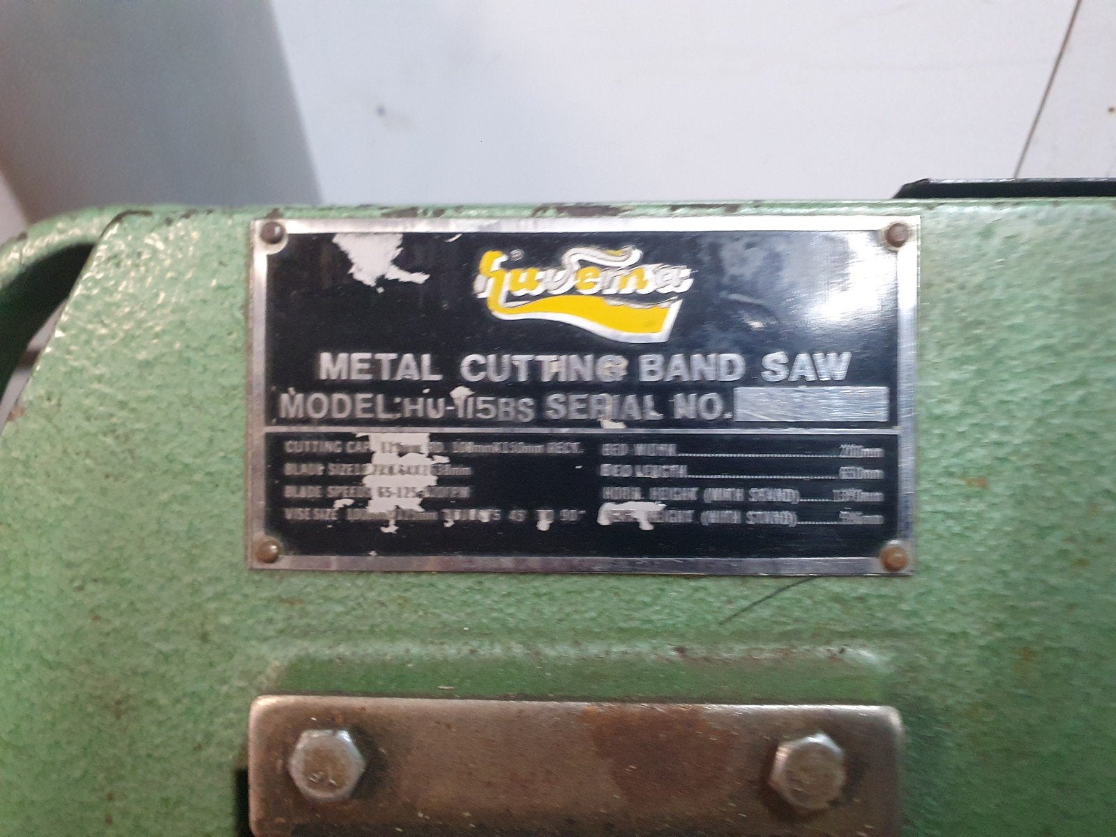 metaal lint-band zaagmachine 220volt, Ophalen, 1200 watt of meer, Huvema, 70 mm of meer