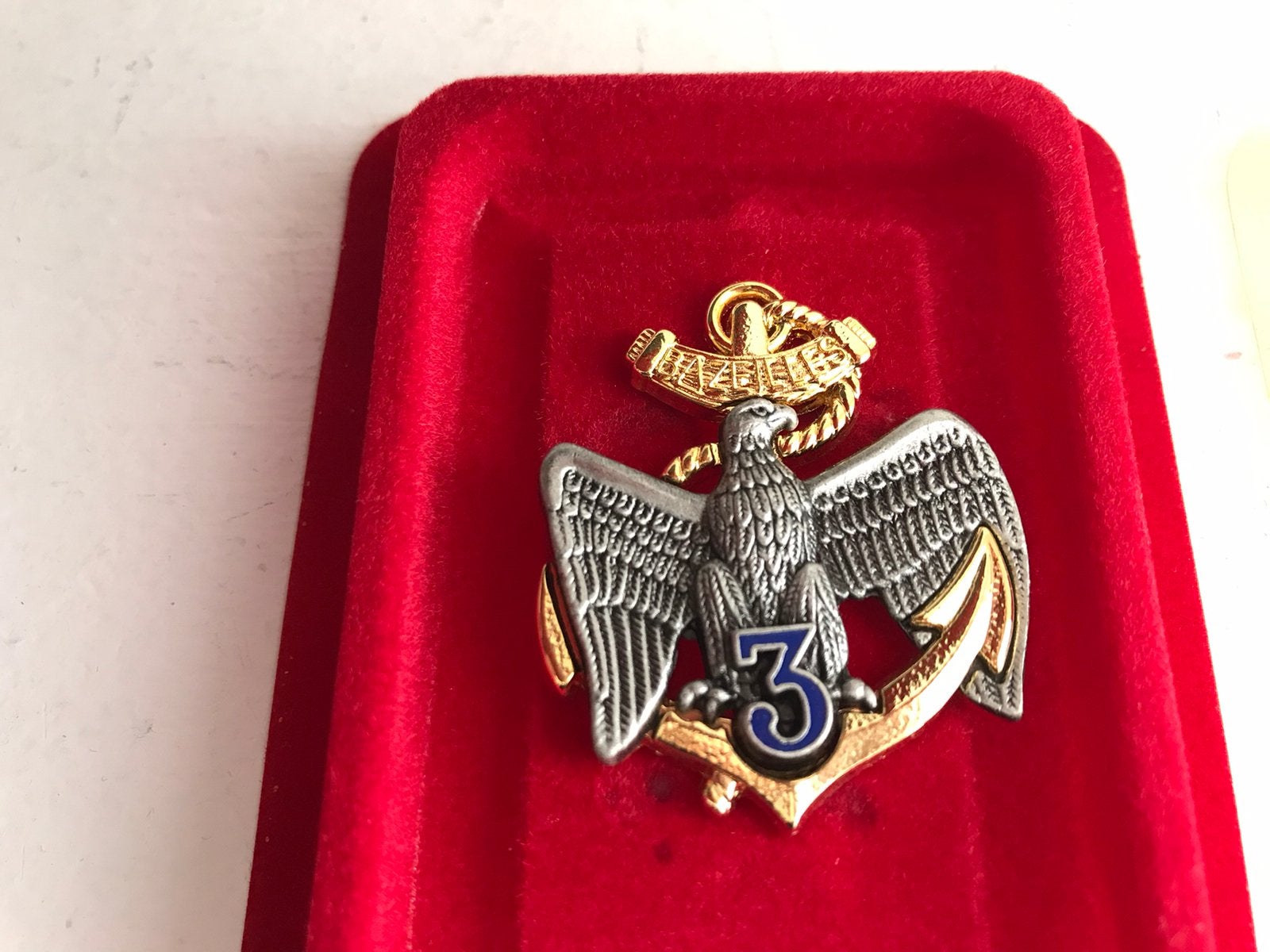 Embleem 3e Regiment Infanterie Marine / Franse landmacht, Ophalen of Verzenden, Overige materialen, Buitenland