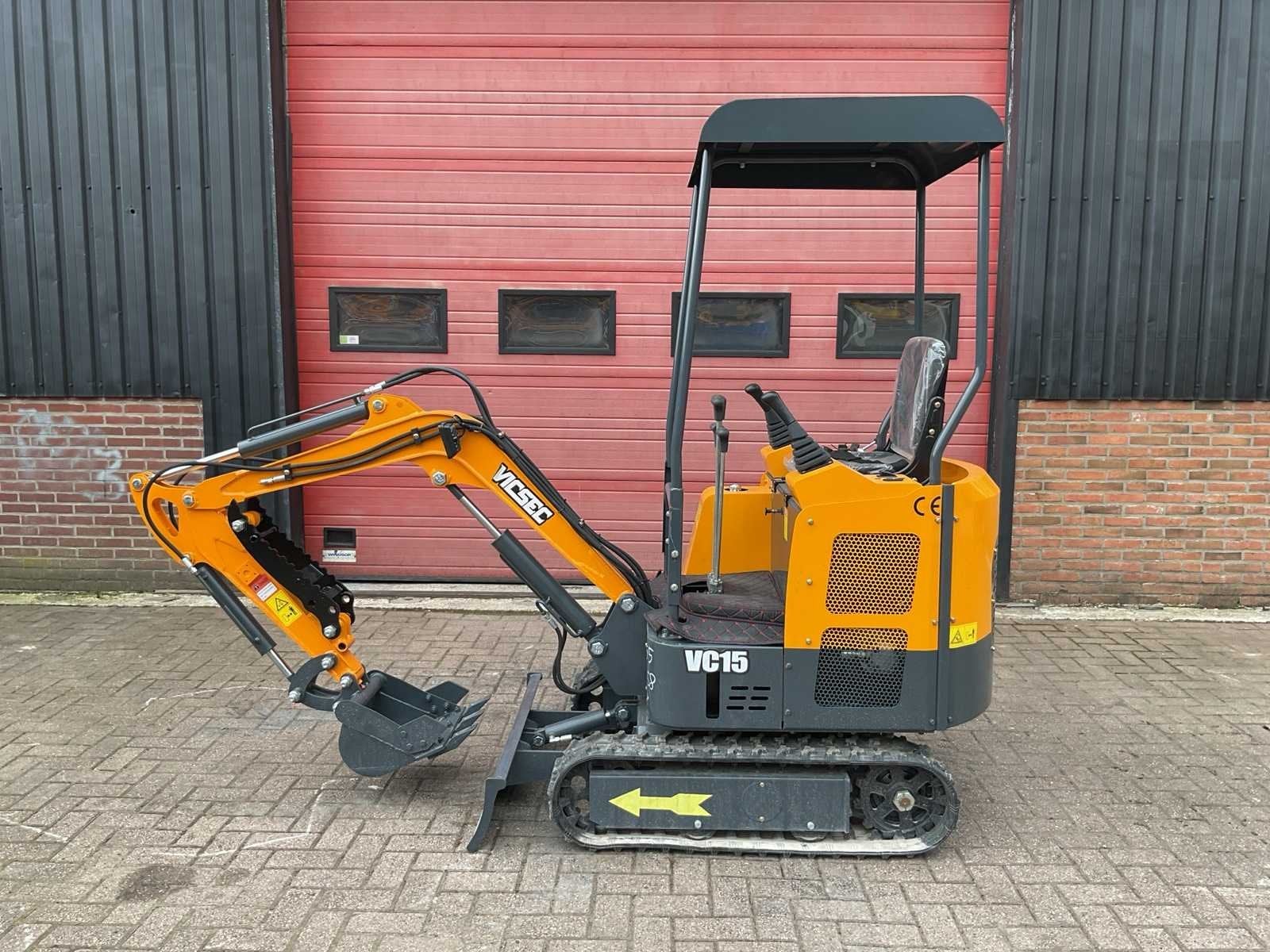 Vicsec VC15 Geel Minigraafmachine, Zakelijke goederen, Machines en Bouw | Kranen en Graafmachines, Graafmachine