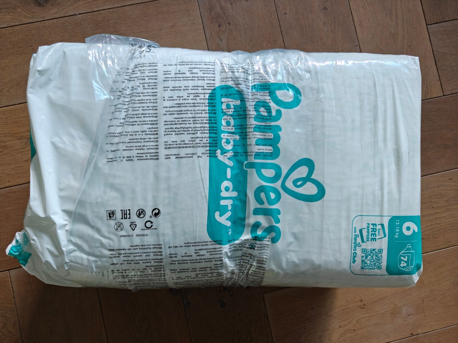 Pampers Baby-Dry Luiers Maat 6 (13-18 kg) - 2x74 stuks, Ophalen of Verzenden