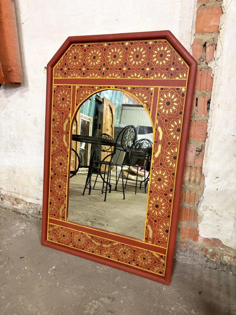 Artistieke Marokkaanse spiegel, 100 tot 150 cm, Nieuw, Ophalen of Verzenden, Overige vormen