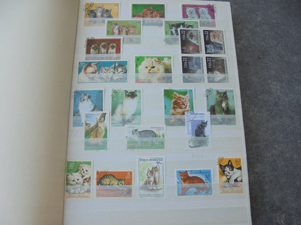 1. Diversen. KATTEN collectie  PF/Gest, zegels/velletjes etc, Ophalen of Verzenden, Buitenland