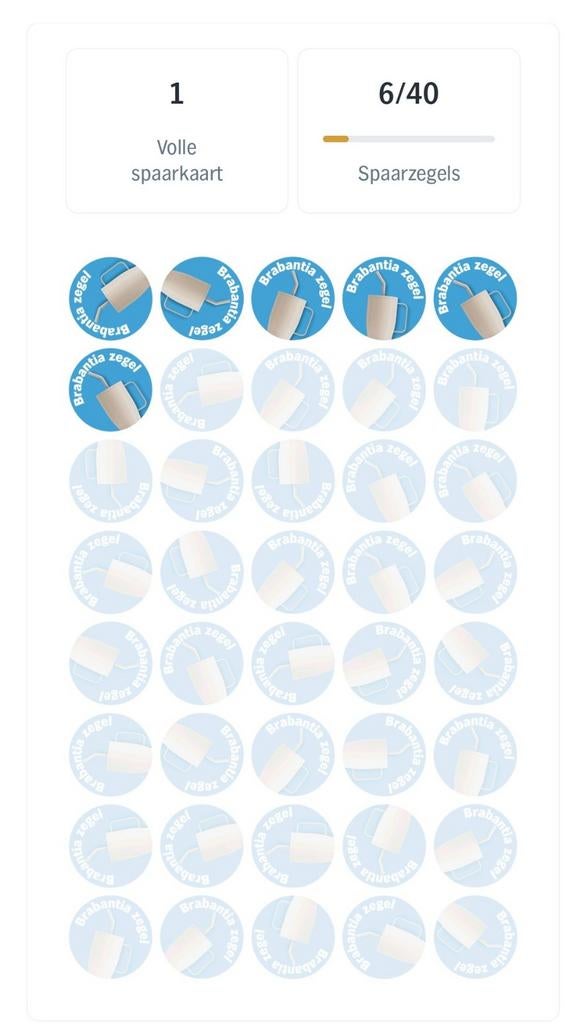 Brabantia zegels, Hobby en Vrije tijd, Spaarzegeltjes, Ophalen of Verzenden, Winkel, Super of Benzinepomp, Zegels, Bonnen of Punten