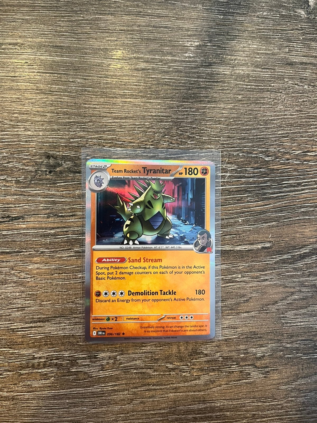 Team Rocket’s Tyranitar DRI 096/182 holo, Ophalen of Verzenden, Zo goed als nieuw