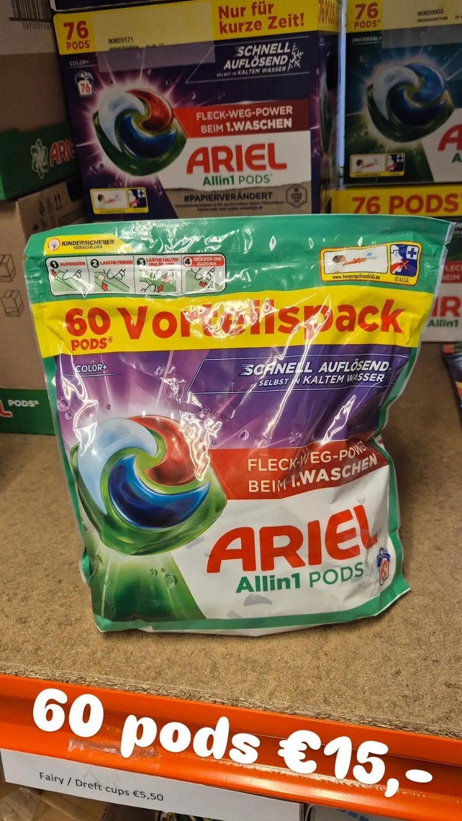 Ariel Allin1 Pods Color+ 60 stuks - Voor stralend schone was, Witgoed en Apparatuur, Ophalen of Verzenden, Nieuw