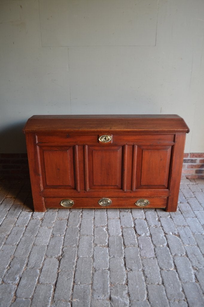 Prachtige antieke houten dekenkist, Huis en Inrichting, Gebruikt, 100 tot 150 cm, Verzenden, 75 – 100