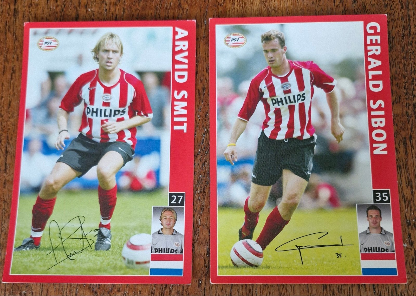 PSV Spelerskaarten 2004/2005: Arvid Smit & Gerald Sibon, Ophalen of Verzenden, Zo goed als nieuw, PSV, Spelerskaart